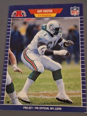 Topps Pro Set Roy Foster Miami Dolphins NFL Football Card - Used